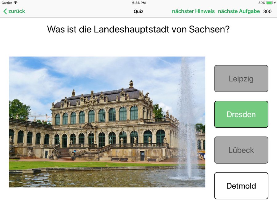 Quiz for cognitive activation