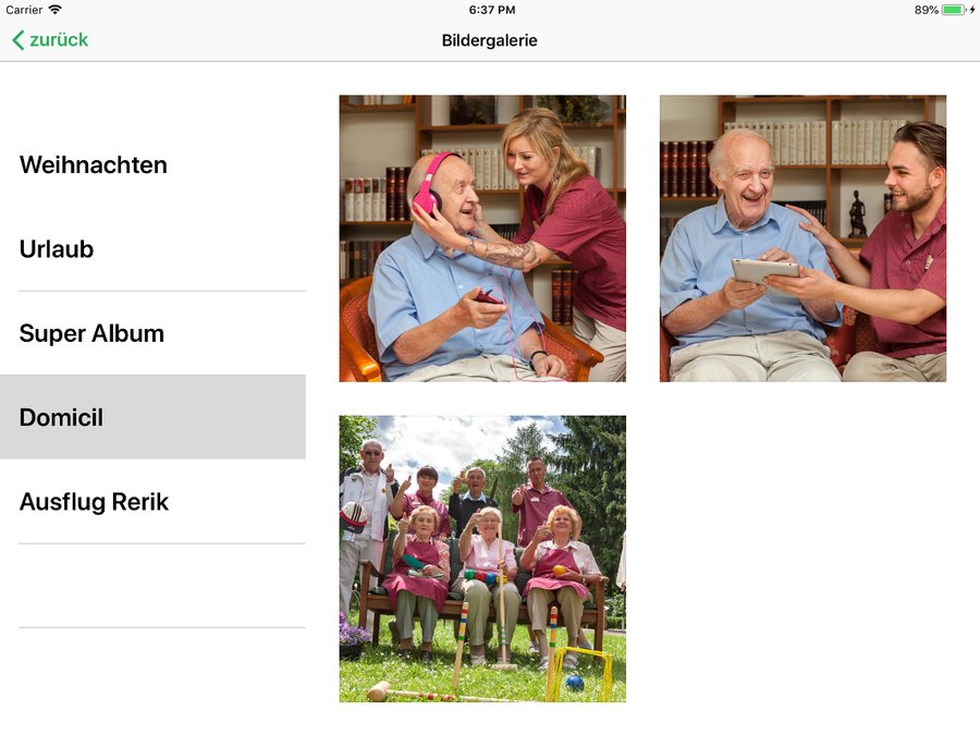 Digital photo album for biographical activation