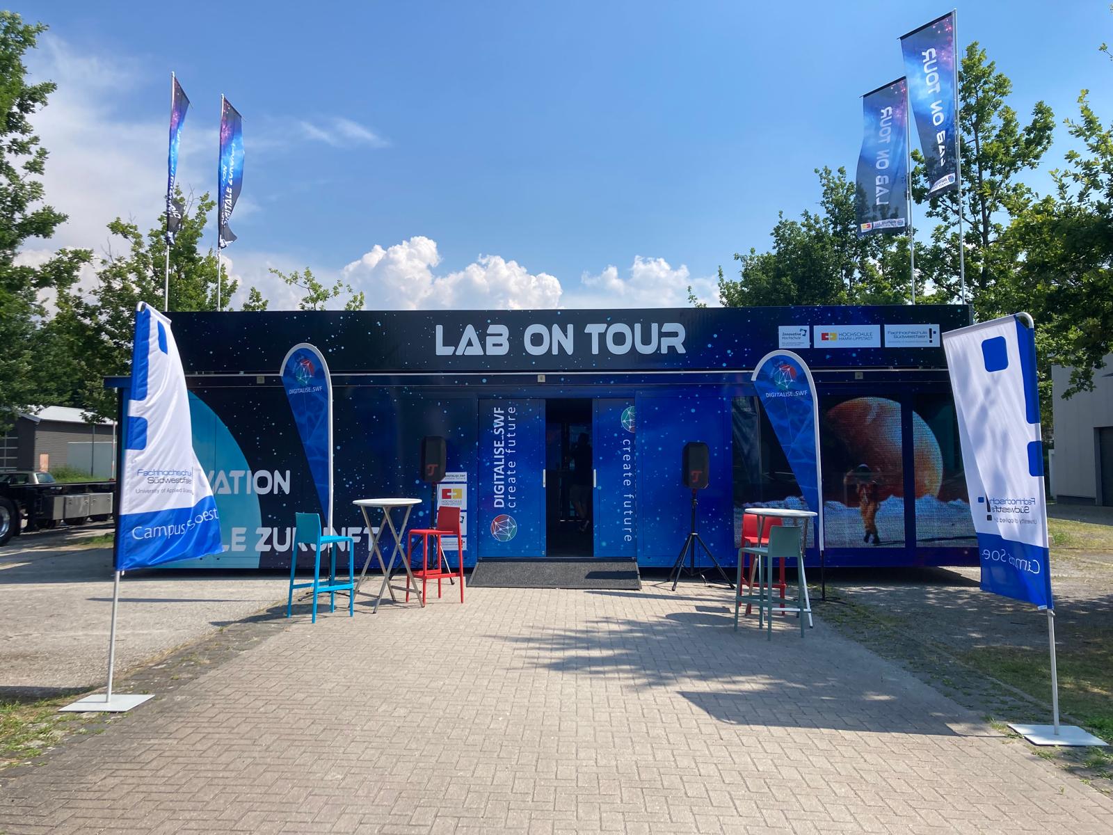 An image showing the outside of the Lab on Tour.